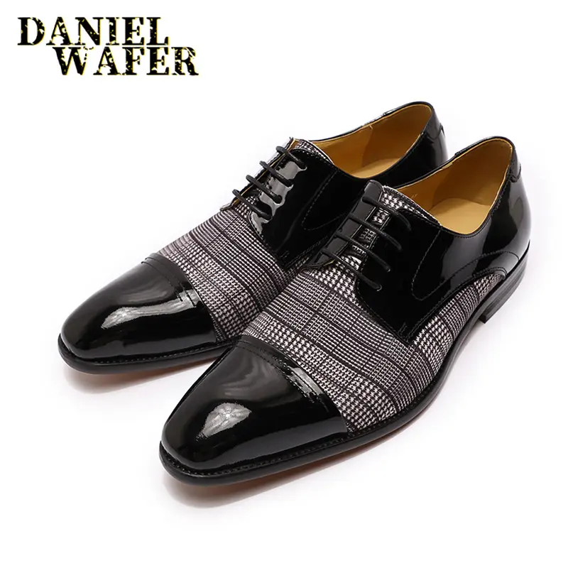Vestido de diseñador zapatos a granel Negro Calzado blanco y negro zapatos de oxford