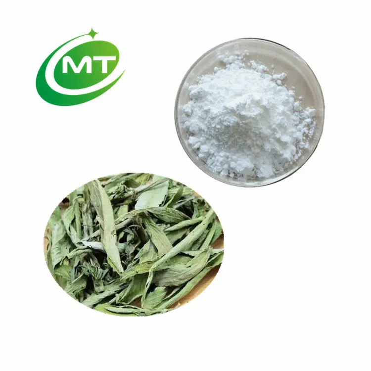 Fornecimento de fábrica ISO22000 Preço competitivo Extracto de Stevia Orgânica RA Steviosides 100% Natural Amargo Amostra grátis