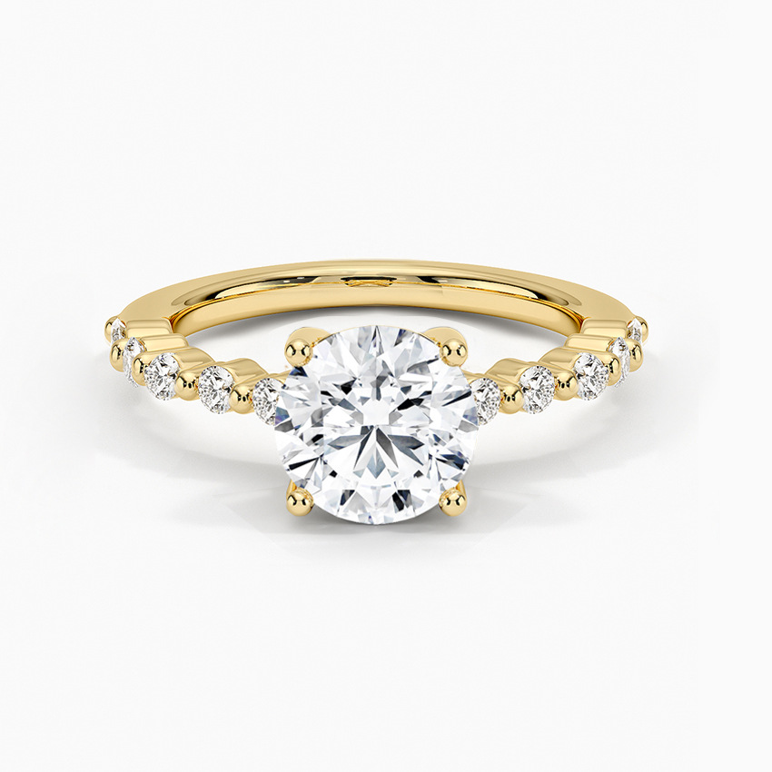 Bague moissanite ronde de 1 carat