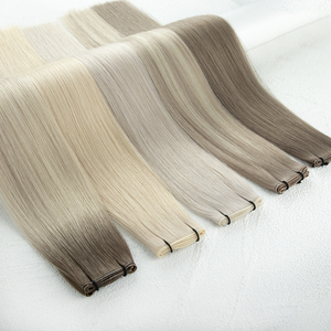 High Quality Raw Hair Extensions Double Drawn Design for <strong>Easy</strong> Installation Genius Weft <strong>Human</strong> Hair Extensions - Product Image 1