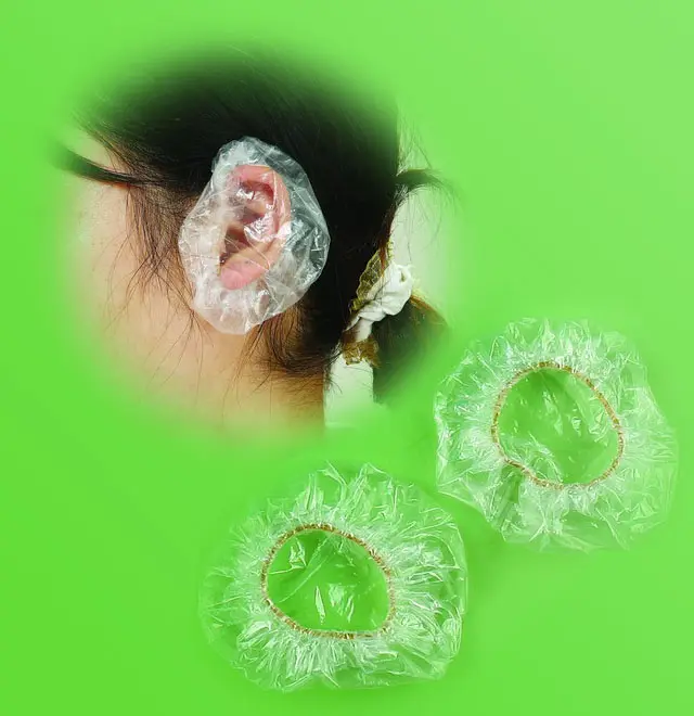 Clear Disposable Ear Protector Cover Hair Color Dye Shower Salon Bath耳カバー