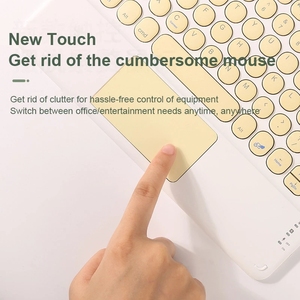 Per iPad Wireless Bluetooth Touch Keyboard per Xiaomi per Samsung per Huawei Tablet spagnolo coreano russo Android IOS Windows - Product Image 3