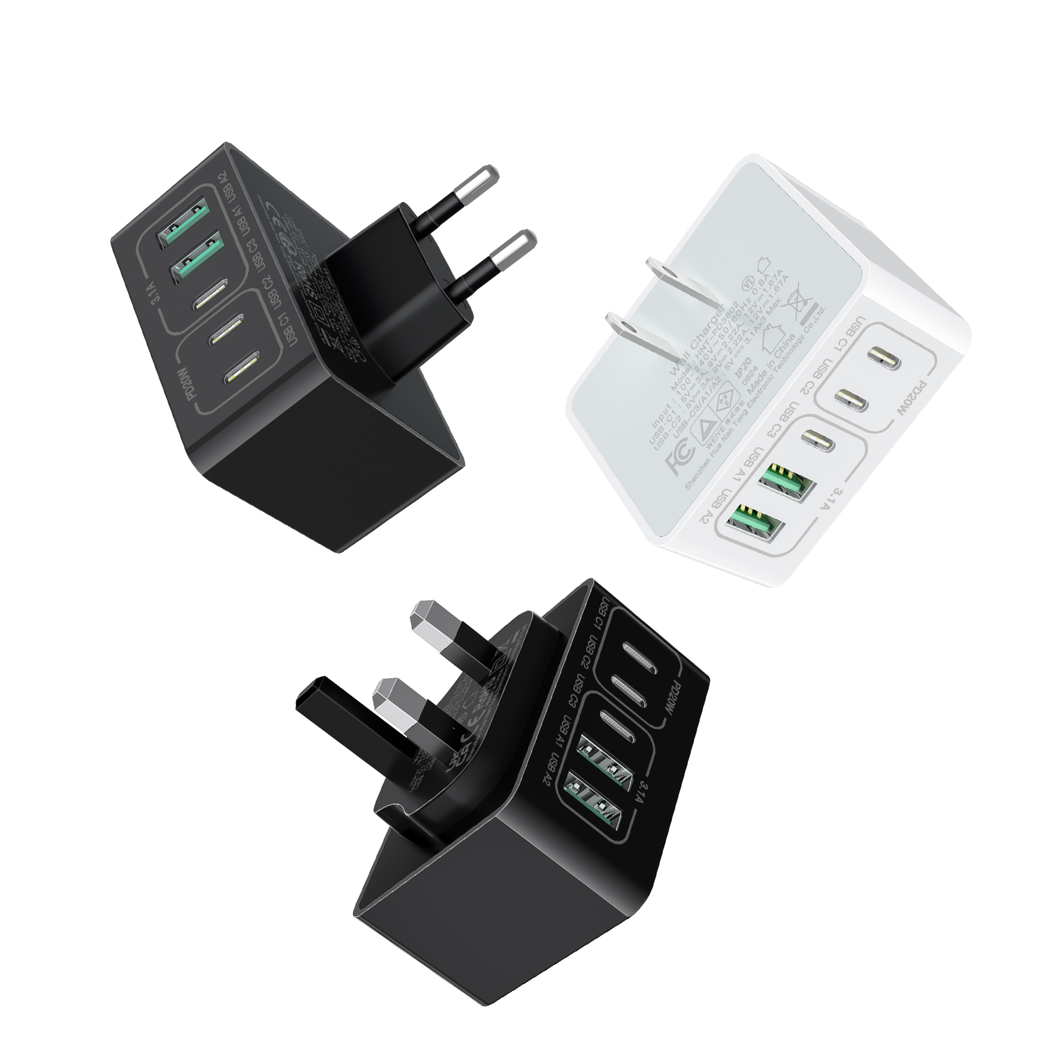 Blanco (GaN 35.5W 2A+3C)