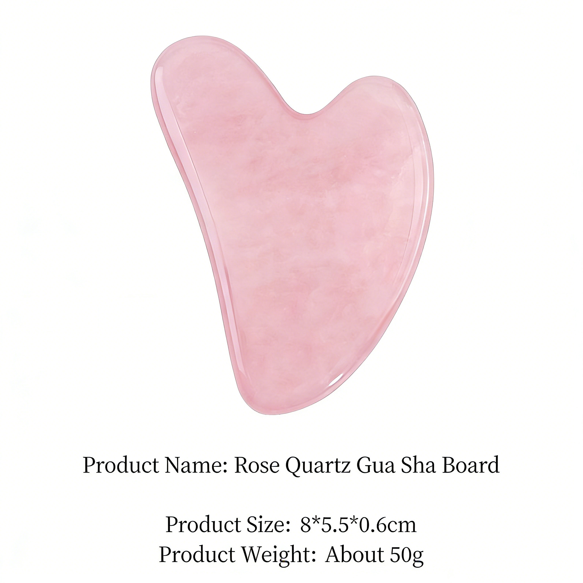 Gua sha en quartz rose