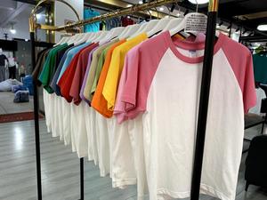 批发儿童夏季短袖100% 棉插肩袖男童t恤高品质校服 - Product Image 2