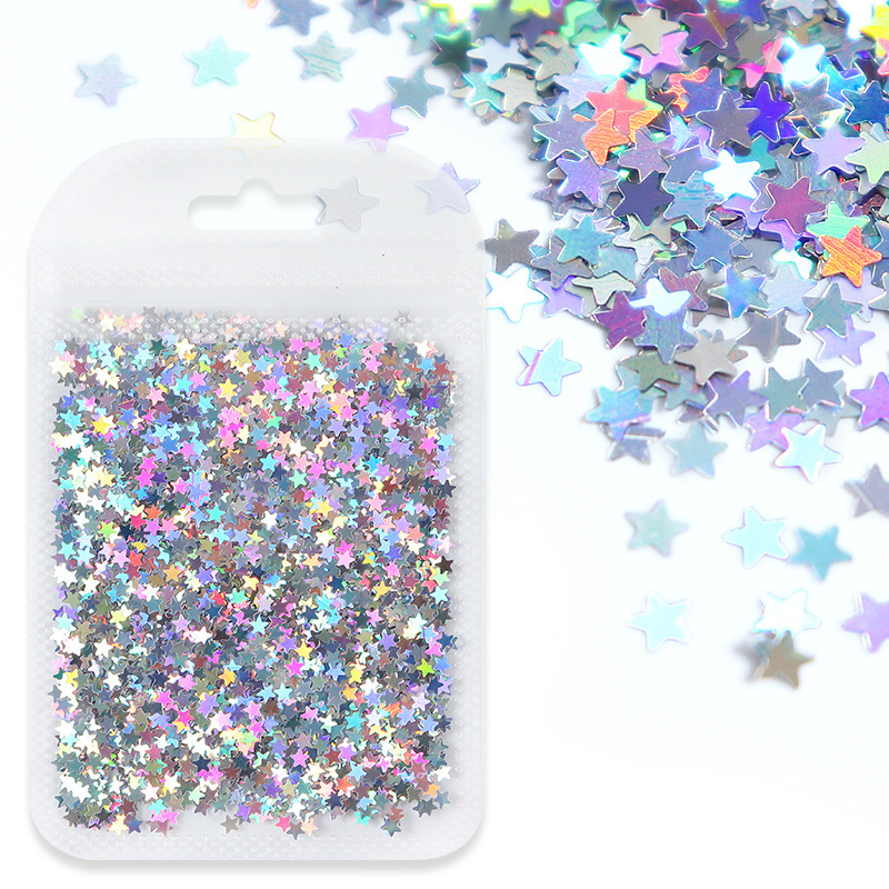Sac transparent 2g - Étoile argentée laser