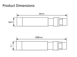 Uscita analogica 0-5V sensore di temperatura a infrarossi senza contatto per la temperatura della superficie della pista e la temperatura dei pneumatici - Product Image 5