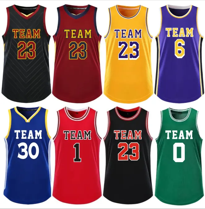 Benutzer definierte Team Uniform Trikots Männer Basketball Trikots Gedruckte Basketball tragen Kleidung Männer ärmel los