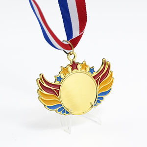 Benutzer definierte <span class=keywords><strong>Medal</strong></span> las Football Run Taekwondo Gymnastik Fußball Award Metall Goldband Sport Blank Medaillen - Product Image 2