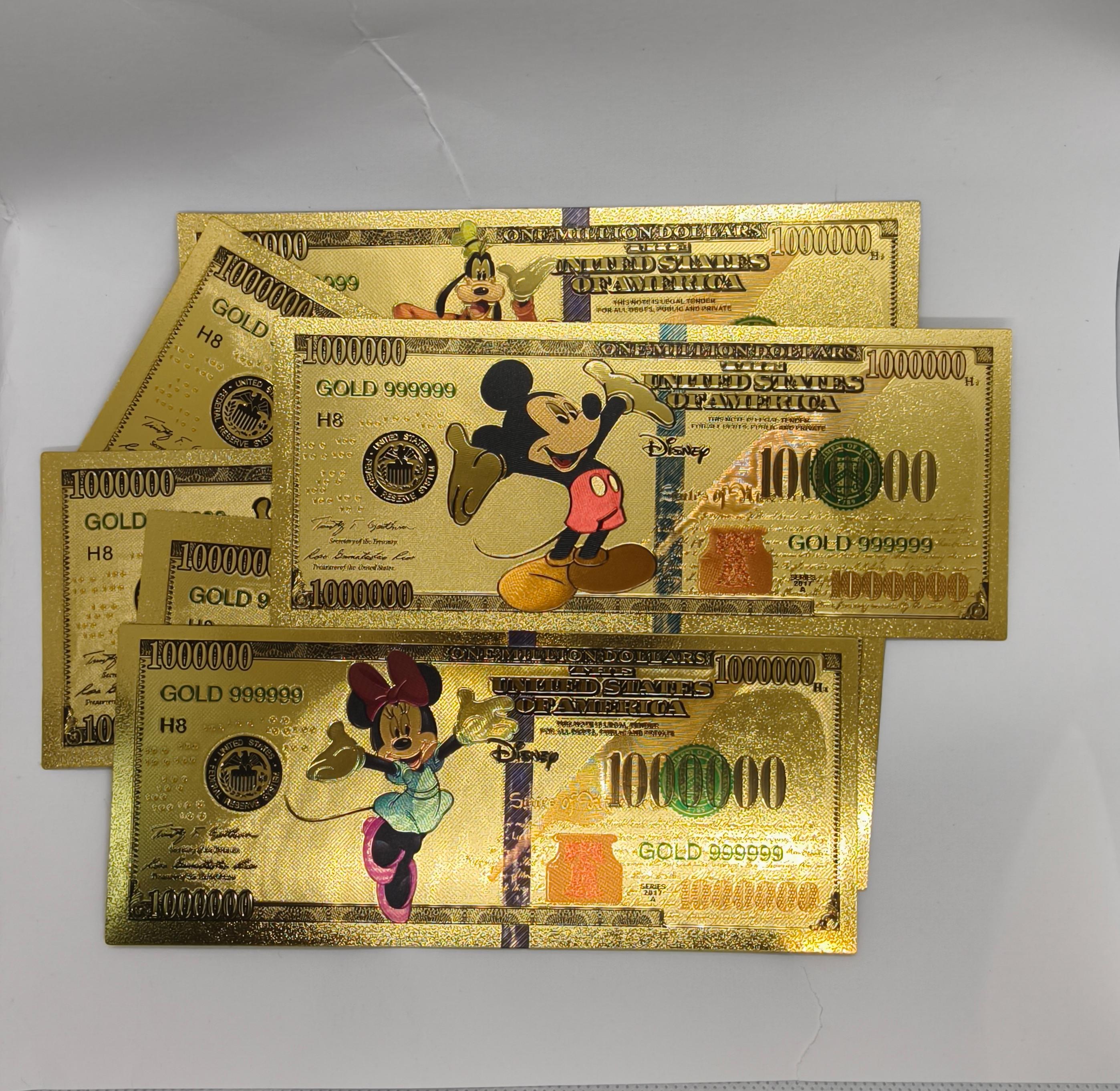 Ünlü animasyon karikatür 10 milyon banknot Donald Duck papatya Mickey Mouse Minnie gifts y ve hediyeler için Pluto hatıra - Product Image 1