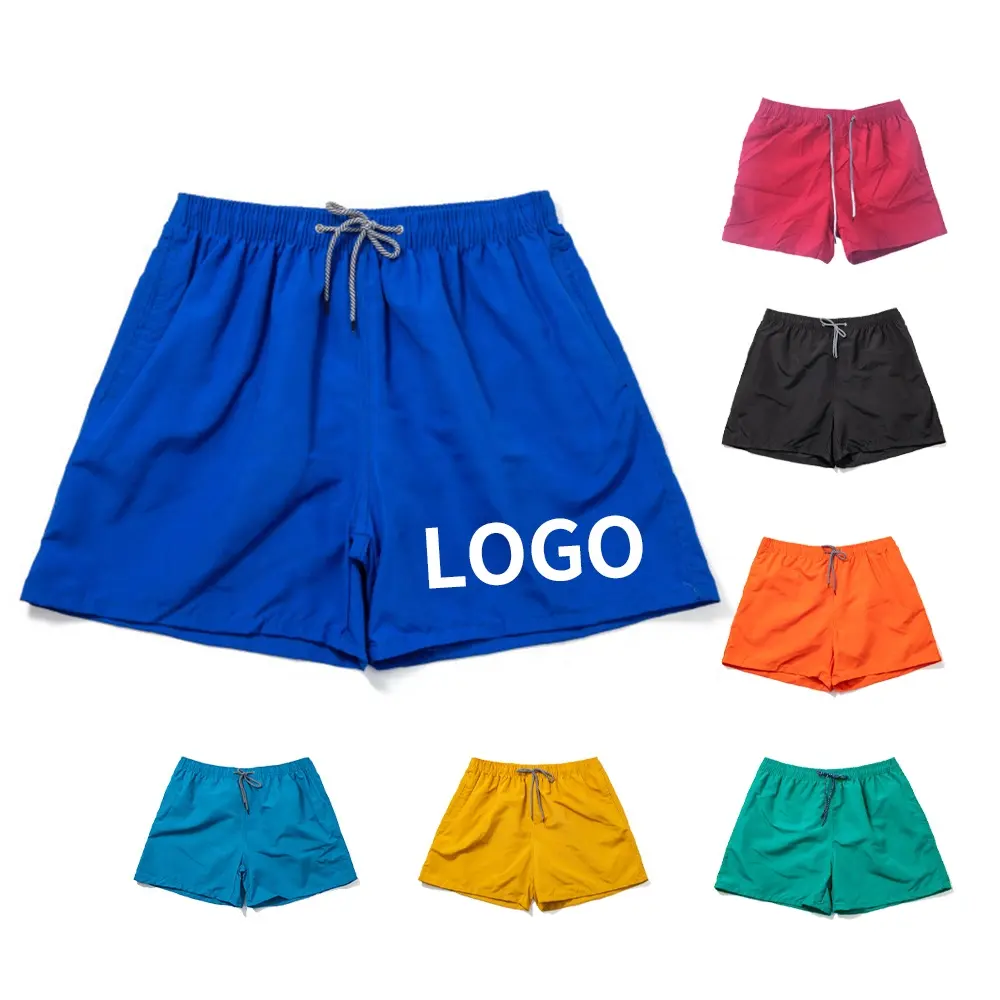 Pantalones de playa finos de talla grande y color sólido para hombre, pantalones informales de secado rápido, se pueden personalizar con el logotipo al por mayor