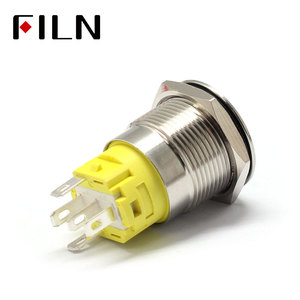 Impermeabile IP67 Metallo LED di Avvertimento Indicatore luminoso di Segnale Lampada Pilota push button switch Filo 3V 5V 12V 220v a scatto momentaneo - Product Image 3
