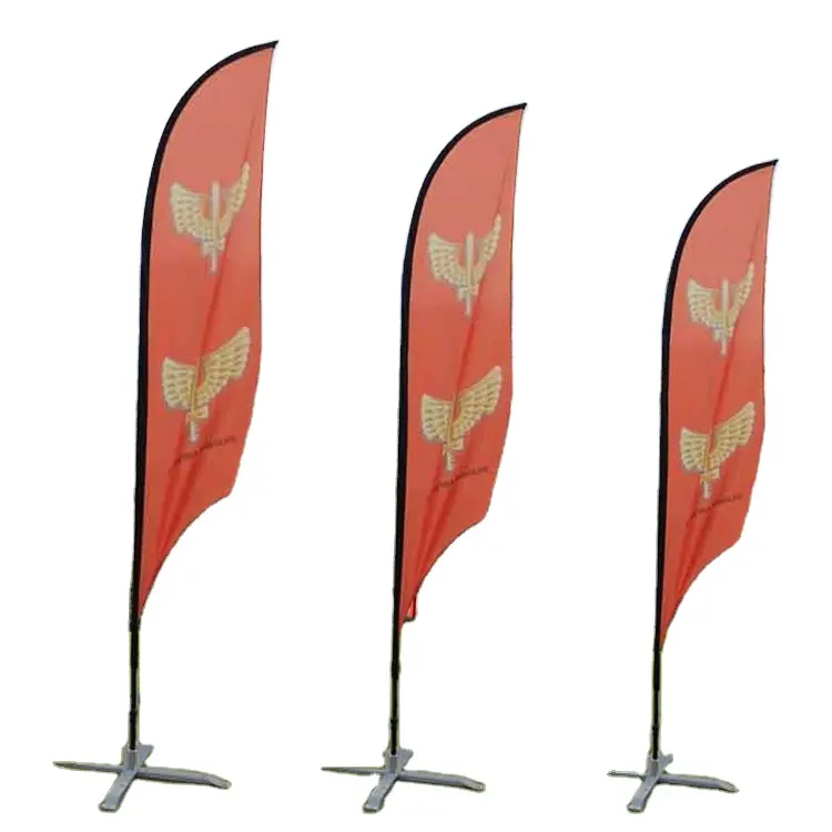 Logotipo de impresión personalizado Bandera de publicidad promocional Bandera de lágrima asta Bandera de plumas voladoras