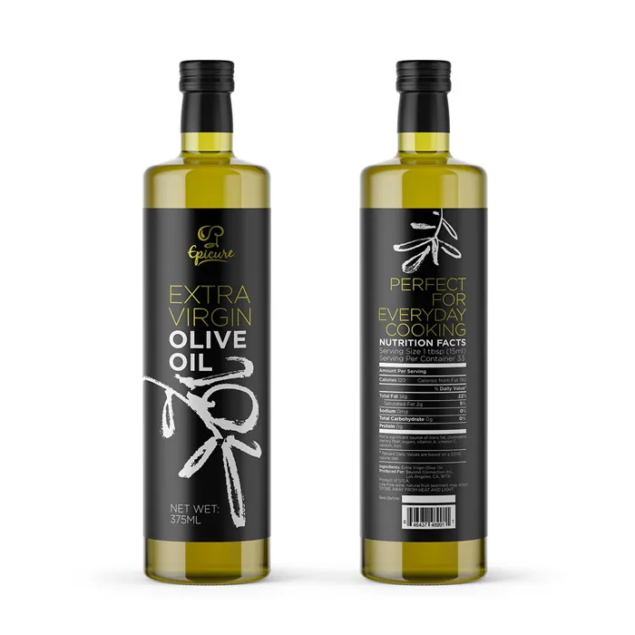 Privada de impresión personalizada etiqueta engomada impresa de etiquetado autoadhesivo de etiquetas de logotipo para botellas de aceite de oliva