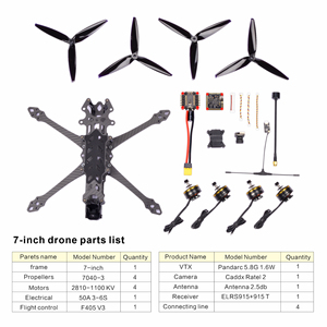 Large Stock Haoye <strong>RC</strong> <strong>FPV</strong> 7 Inch Heavy Payload Long Time Flight with Caddx Ratel2 Camera Racing <strong>FPV</strong> Drones - Product Image 6