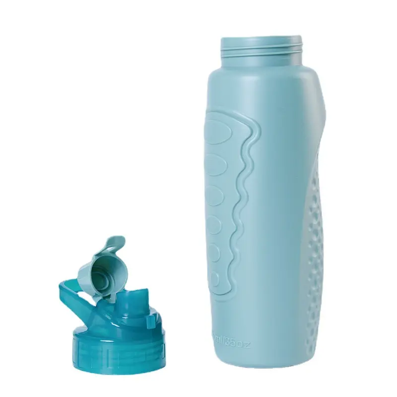 1000ml/25oz लीक सबूत खाली प्रत्यक्ष पीने ठोस रंग की प्लास्टिक खेल पानी की बोतल थोक