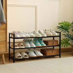 Chất lượng cao Cửa trước lối vào kim loại 3 tầng có thể điều chỉnh Giày giá tổ chức - Product Image 2