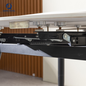 Mesa de comedor extensible para exteriores con losa de roca italiana, mesa plegable de hierro redonda rectangular para el hogar de gama alta de lujo - Product Image 4