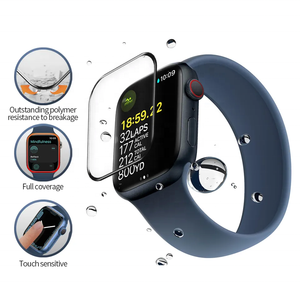 กระจกนิรภัยป้องกันหน้าจอแบบโค้งคลุมทั้งเครื่อง3D,สำหรับ Apple Watch Series 8 7 6 5 4 38มม. 40มม. 42มม. 44มม. 45มม. อุปกรณ์ป้องกันหน้าจอ - Product Image 6