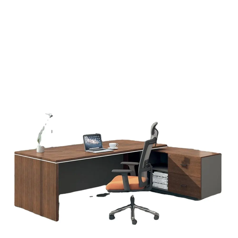 Mesa moderna de aparência, design bonito, madeira moderna, gerenciador de luxo, escritório, moderno, executivo com alta qualidade