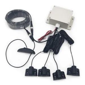 Sistema de sensor de aparcamiento de ayuda inversa para coche de 24V con 4 sensores de advertencia inversa y cámara de respaldo para operaciones de marcha atrás delantera y trasera