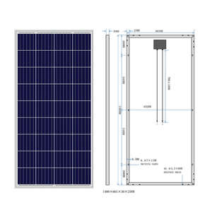 用于室外led灯充电系统的多晶150W 160W 165W关闭网格小型太阳能电池板 - Product Image 4