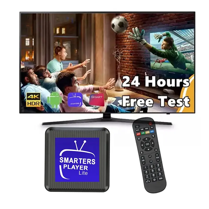 Android Set-Top Box Hot m3u IPTV thuê bao 12 tháng hỗ trợ 4K IPTV thử nghiệm miễn phí 24h streaming Box IP TV