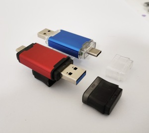 定制1tb 512gb 256G 2合1闪存驱动器，带USB类型C端口类型-C记忆棒usb-c记忆棒PSSD固态USB存储拇指驱动器