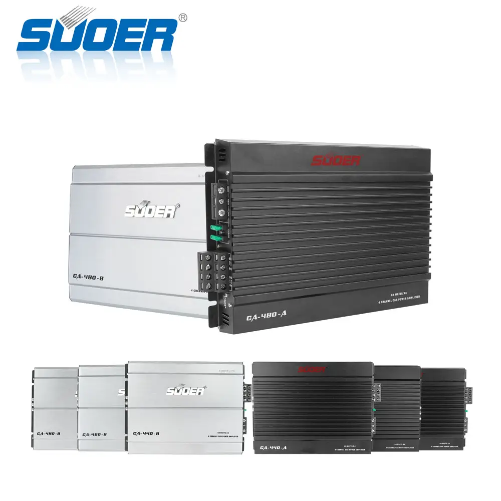 Suoer CA-440-A OEM car sound amp 4 channel 12v car amplifier kit amplifier car audio power amplifier
