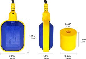 液体レベルセンサー付きタンクポンプ用ケーブル水位コントローラフロートスイッチ - Product Image 4