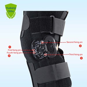 Penyangga lutut berengsel logam pemulihan medis, penyangga tempurung lutut dapat diatur - Product Image 2