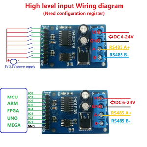 R4DIF08 interruttore digitale a 8 bit TTL LvTTL CMOS IO ingresso UART RS485 Modbus RTU modulo per PLC Expand - Product Image 3