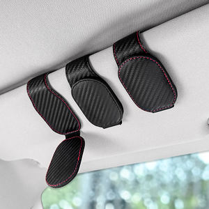 Sáng tạo xe kính clip, <span class=keywords><strong>sunvisor</strong></span> Kính mát chủ da đậu xe chủ thẻ Kính mát trường hợp lưu trữ từ xe tổ chức - Product Image 5
