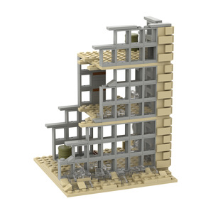 WW2 bloques de construcción militares campo de batalla Blockhouse accesorios modelo Sentry Tower Command Post Bunker modelo juguetes regalo