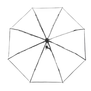 Fábrica Atacado, logotipo personalizado Transparente Três Dobras Guarda-chuva, manual Aberto