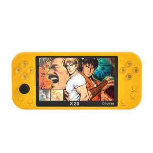 X20เครื่องเล่นเกมมือถือแบบย้อนยุคขนาด5.1นิ้ว8GB คอนโซลวิดีโอเกมแบบพกพาพร้อมเกมย้อนยุค6000ที่เข้ากันได้กับ PS4/NES/GBA