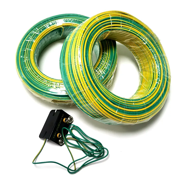 ALLESD 2.5MM Green Yellow Color Durable PVC Copper Wire Earth Grounding Electrical Cable Wire