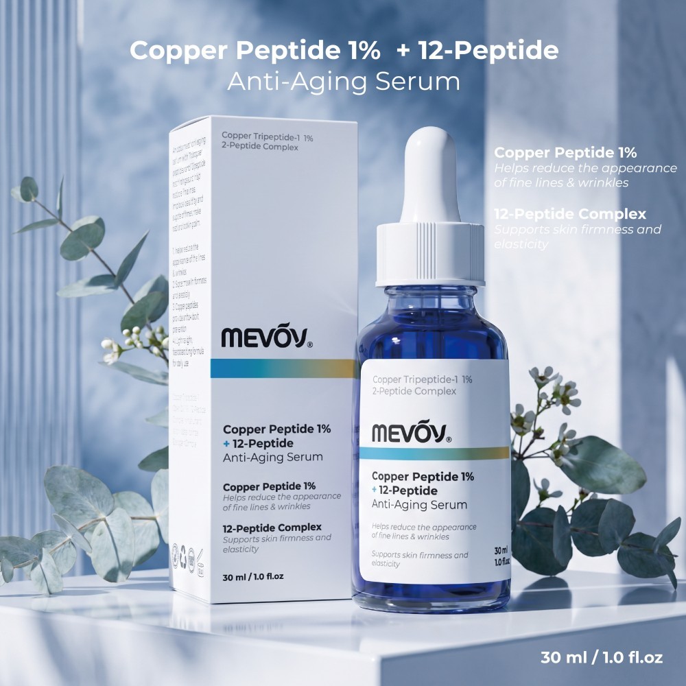 Sérum Anti-Âge Peptide de Cuivre 1% + 12 Peptides