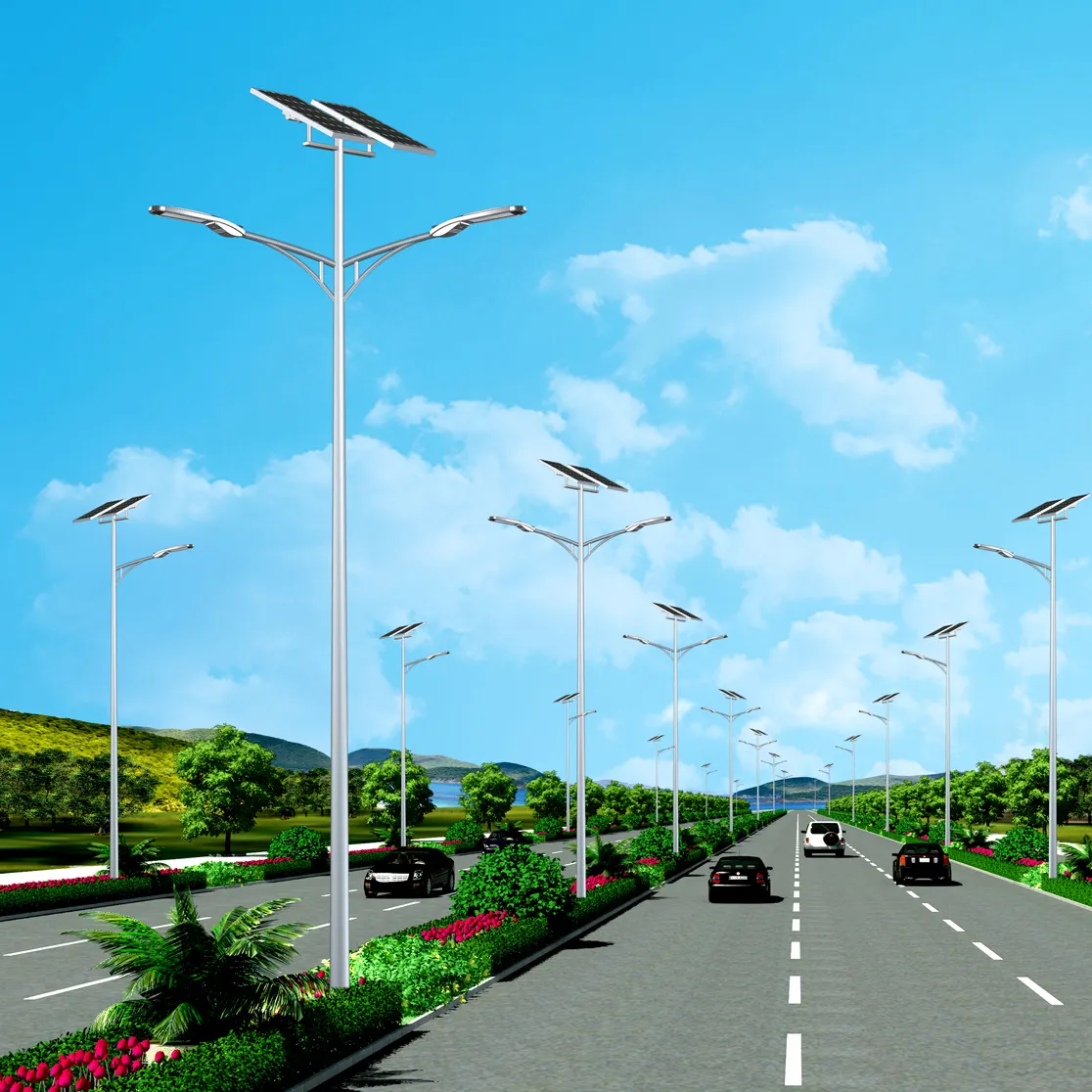 China Manufacturer Various Types Pole 6m 8m 12m Aluminum Solar Street Light Pole