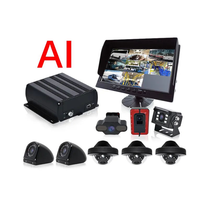 4ch 1080P Hdd Mdvr Real-Time Monitoring En Tracking Van Gegevens Storge Apparaat 4G Ai Adas Dms Bsd Mobiele Dvr Voor Bus Cctv-Systeem