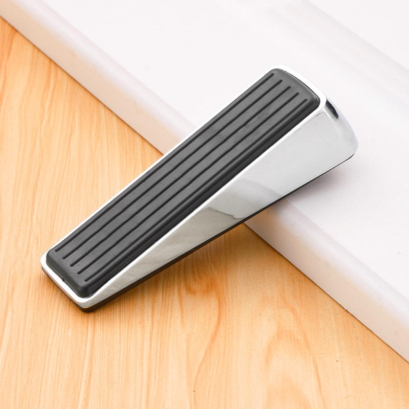 Bright silver door stopper