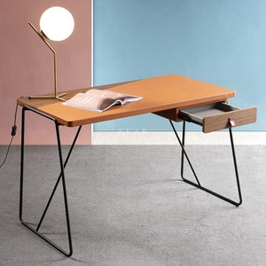 Mesa de estudio de diseño Simple, mueble de madera de nogal con cajón para el hogar y la Oficina - Product Image 3