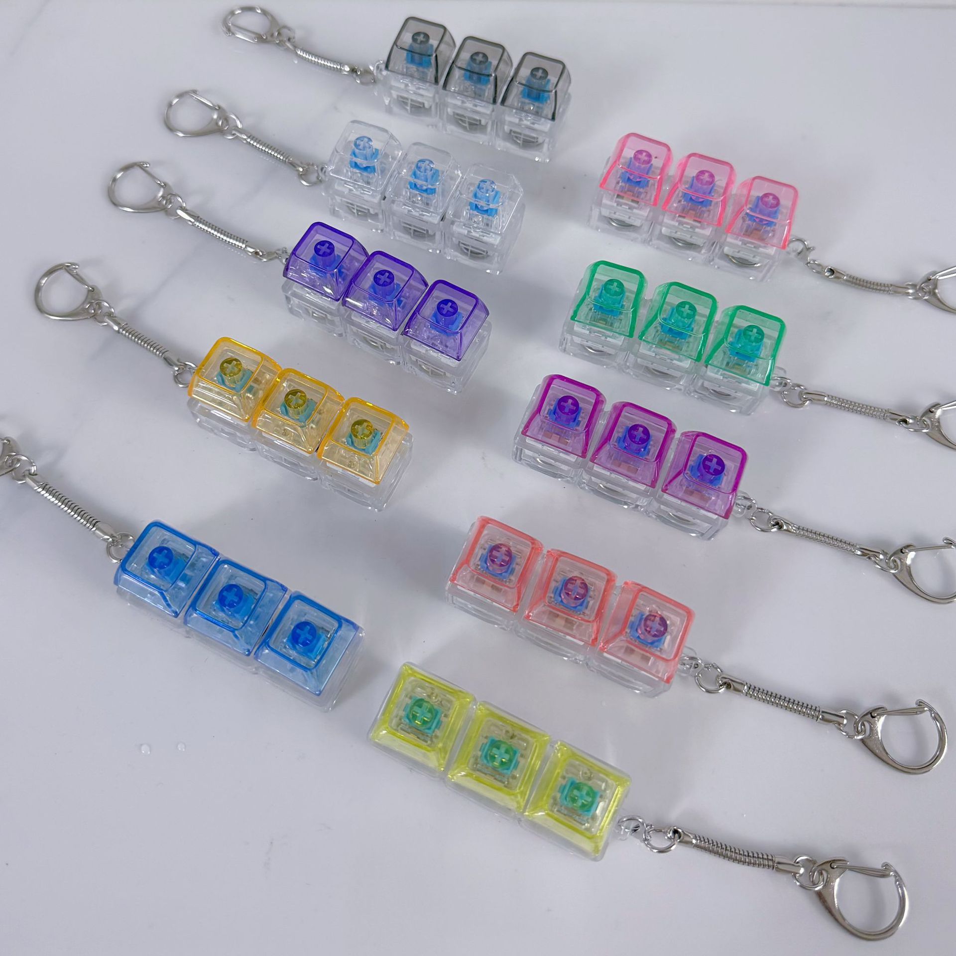 Three key transparent shell-color cap mixed color