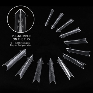 Gelsky kenar tırnak ipuçları çift formu hızlı yapı kalıp tırnak uzatma rus çift formu - Product Image 4