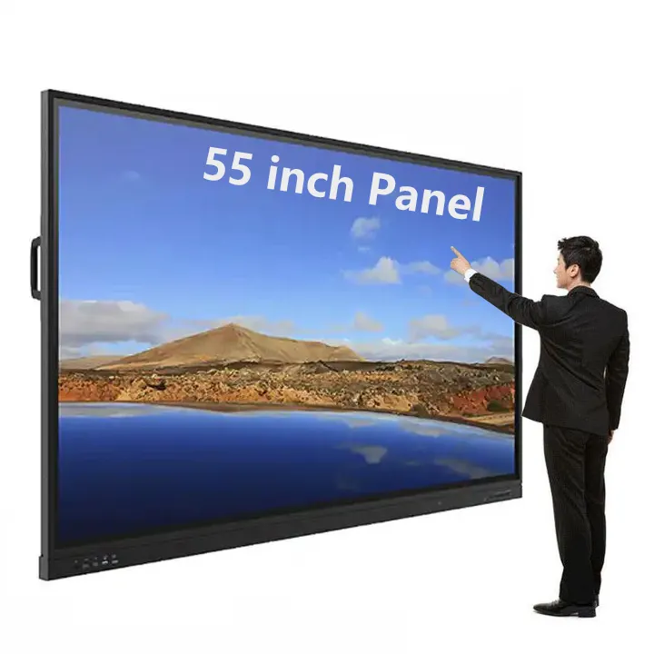 INGSCREEN Monitor Pendidikan layar sentuh, disesuaikan Lcd 55 inci Multi Led interaktif