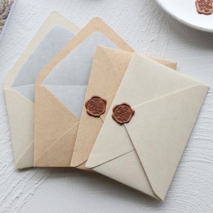 Kunden spezifischer Druck verpackungs schwarzbrauner Kraft papier umschlag mit Knopf und Schnur - Product Image 2