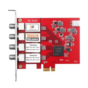 TBS6522Hマルチスタンダードクワッド (2SAT2Ter/ケーブル) チューナーPCI-Eカードは、IPTV OTTストリーミング用の無料DVBTVチャンネルを受信します - Product Image 1
