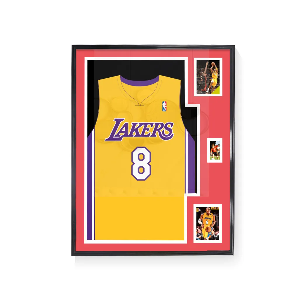 Home Decor Massivholz Sport Fußball Shirt Shadow Box Fall 3D Holz Basketball Jersey Display Frame