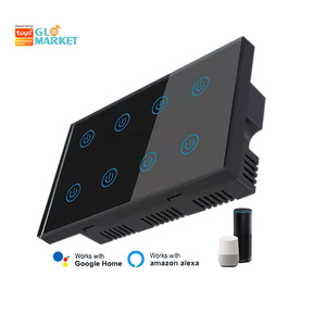 Glomalismo Smart Home 8 Gang interruttore a parete Standard usa Tuya Voice APP telecomando interruttore a parete senza fili Touch Light
