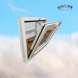 Modern <strong>Design</strong> PVC Tilt <strong>Window</strong> Double Tempered Glass Australia Standard Swing Open <strong>Style</strong> for Kitchen Use <strong>Frame</strong> Material Plastic - Product Image 3